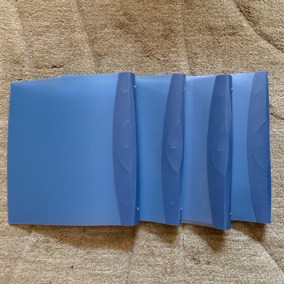 World Wide Plastic Blue Binders - set of 4 - Picture 2 of 4
